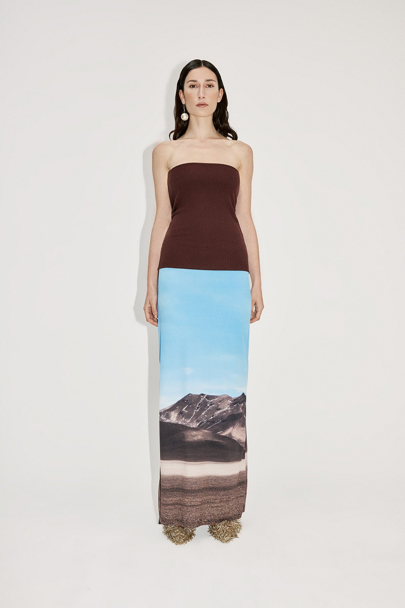 LANDSCAPE TWO TONE DRESS